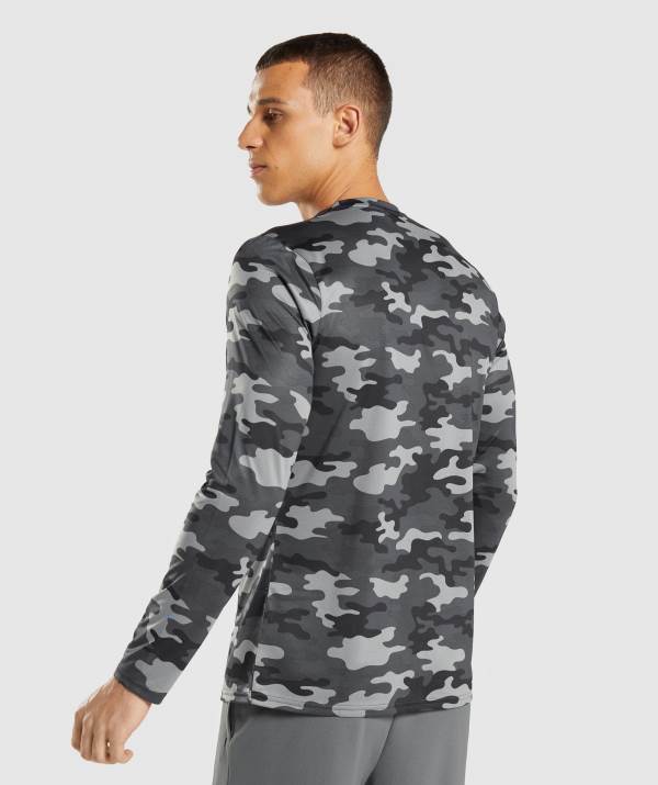 Panske Mikiny Gymshark Arrival Long Sleeve Siva | KY0714653